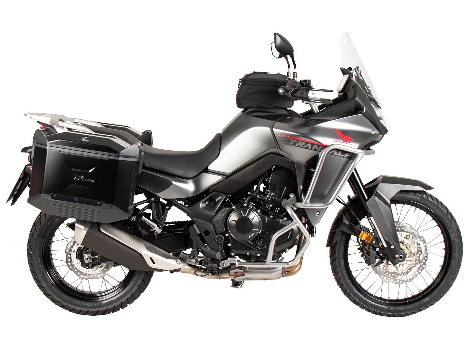 Vastgeschroefde zwarte zijkofferhouders voor Honda XL 750 Transalp / E-Clutch (25-) Hepco & Becker