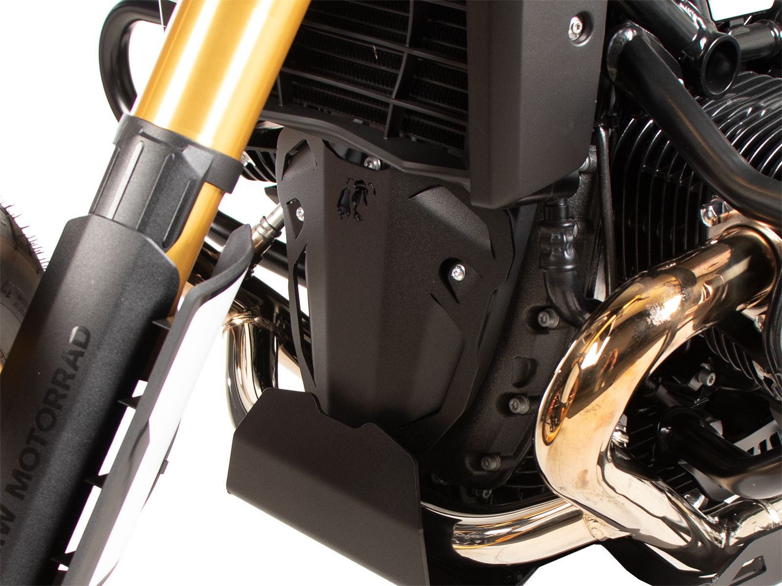 Extra plaat verlenging motorbeschermer zwart voor BMW R 12 G/S (25-) Hepco & Becker