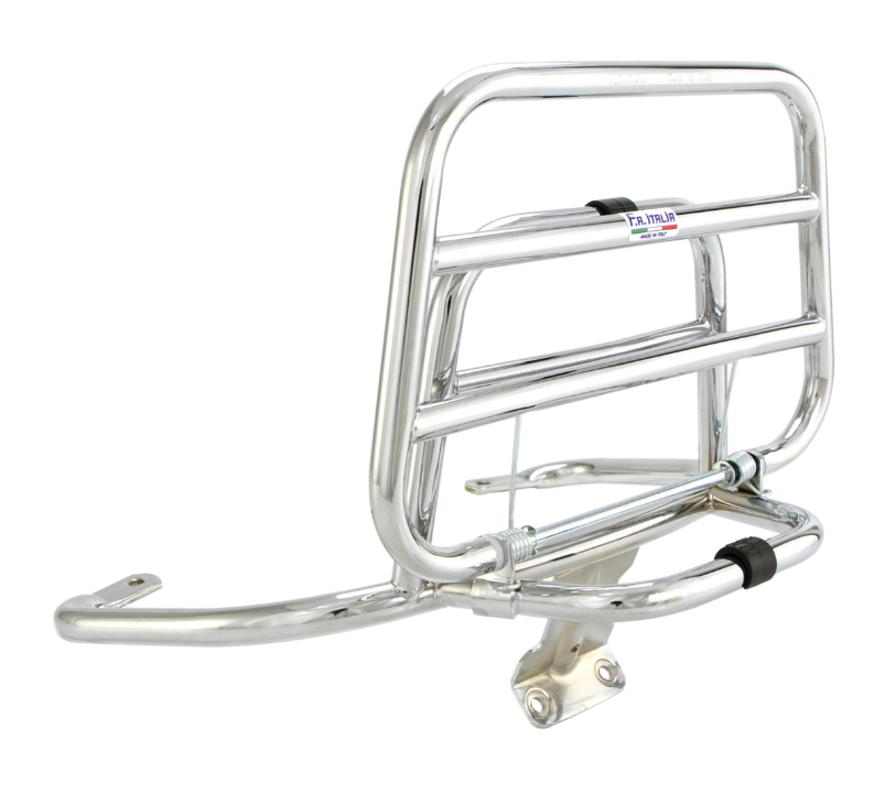 Bagagerek achteraan voor Vespa LX /LXV /S 50-150cc, opvouwbaar, chroom