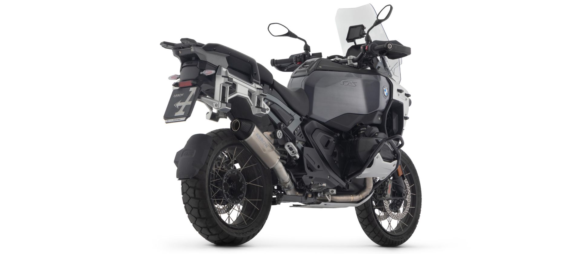 ARROW uitlaat INDY RACE EVO DARK aluminium zwart voor BMW R 1300 GS /R 1300 R /R 1300 RS