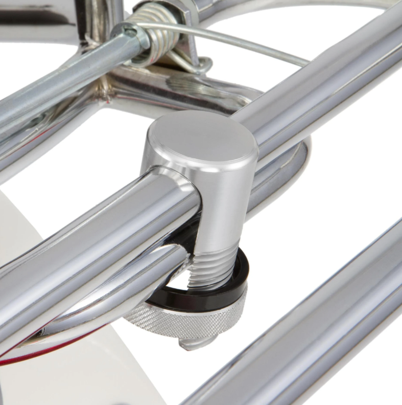 Bagagedragerklem voor Vespa, aluminium, zilver