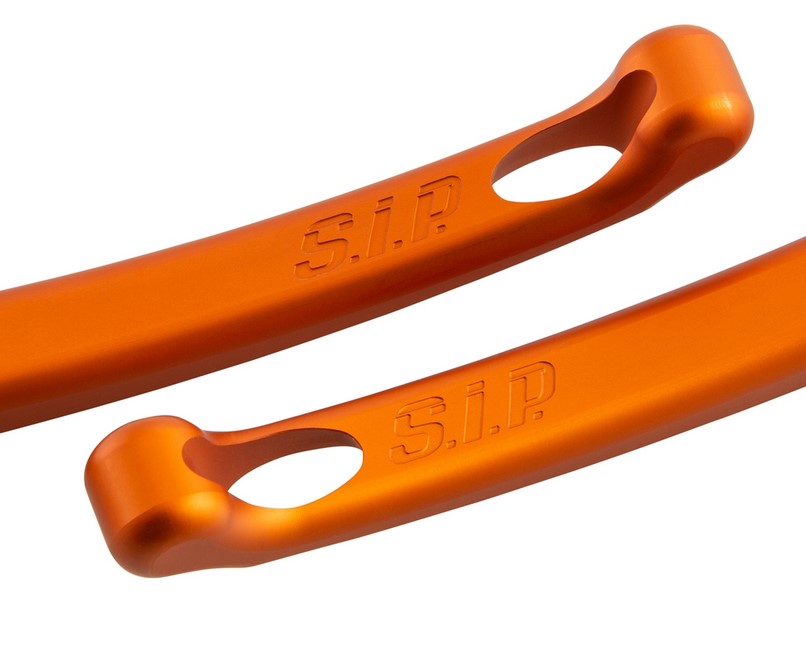 Sport hendelset rem voor Vespa, rechts en links, mat oranje