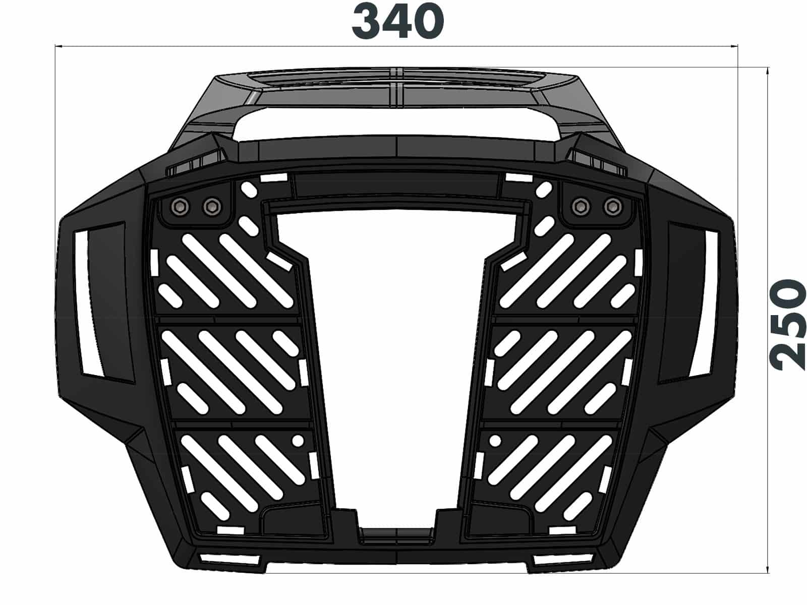 Alurack topkoffer zwart voor BMW M 1000 XR (24-) Hepco & Becker