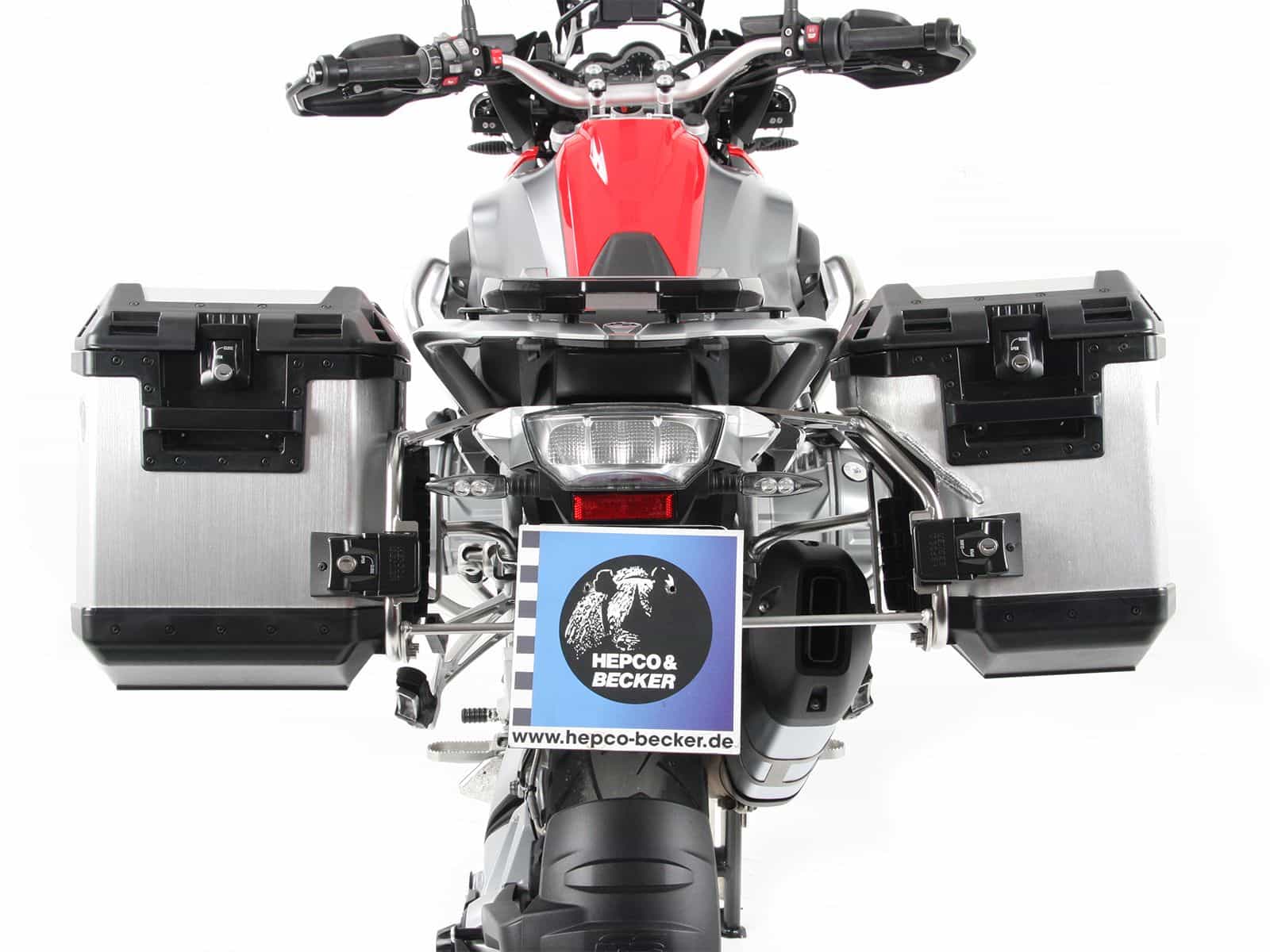 Kofferdragerset Cutoutdrager incl. kofferset Xplorer Cutout zilver voor BMW R 1200 GS LC (13-18)