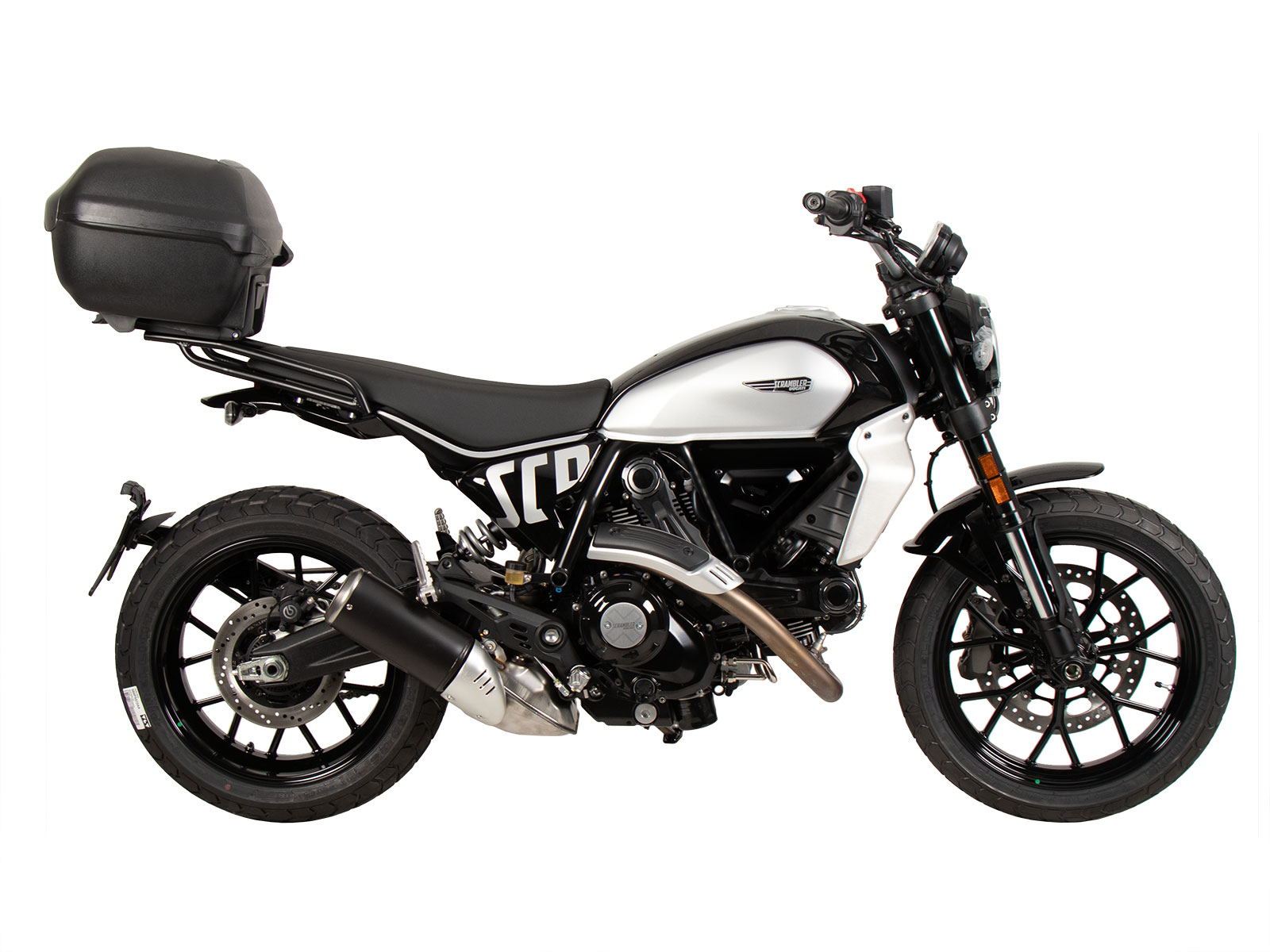 Aluminium topkoffer zwart voor Ducati Scrambler 800 Icon (23-) Hepco & Becker