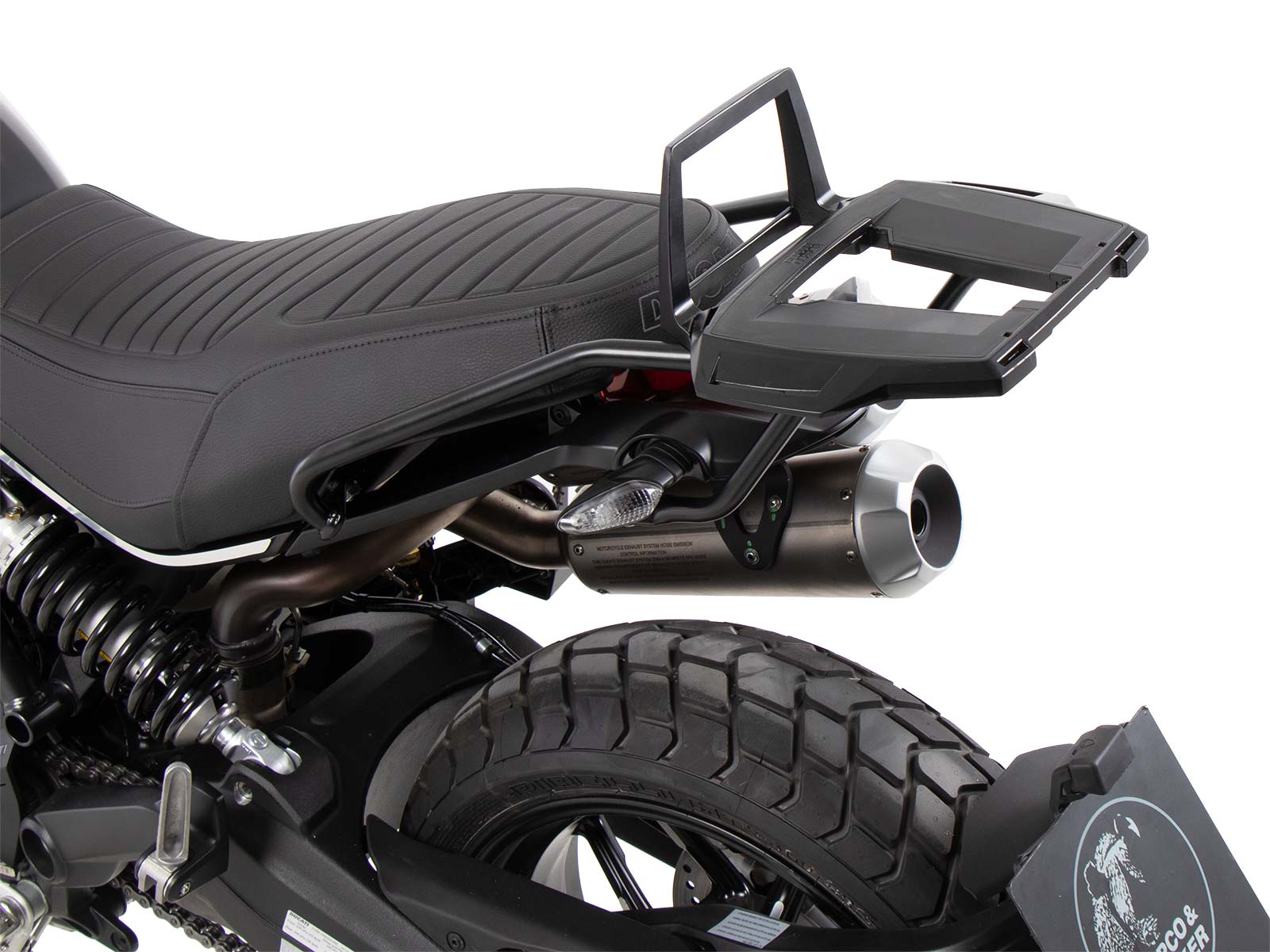 Alurack topkofferdrager zwart voor Ducati Scrambler 1100 Dark Pro /Pro /Sport Pro (21-24)