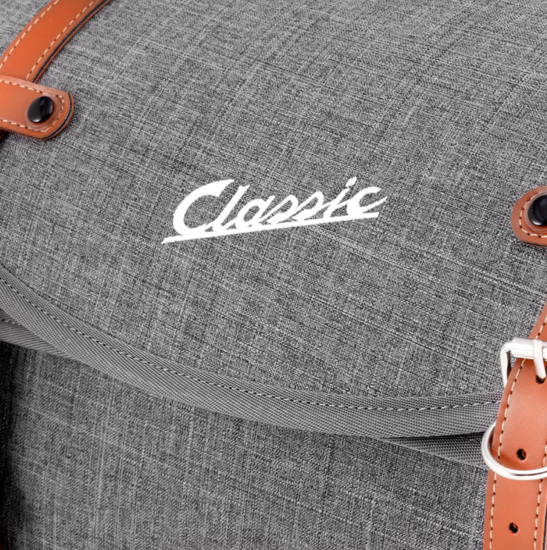 Classic" tas klein voor Vespa, nylon, grijs