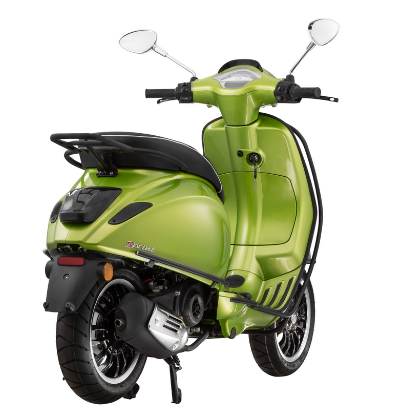 Valbeugel beenschild voor Vespa Primavera /Sprint 50-150cc, mat zwart