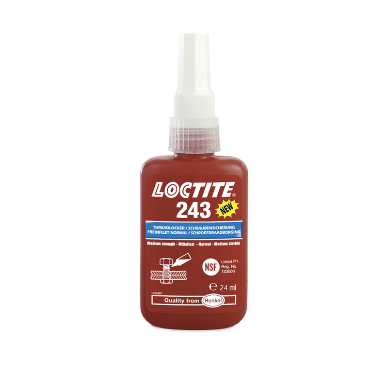 Loctite 243 Schroefdraadborgmiddel met gemiddelde sterkte - flesje van 24 ml