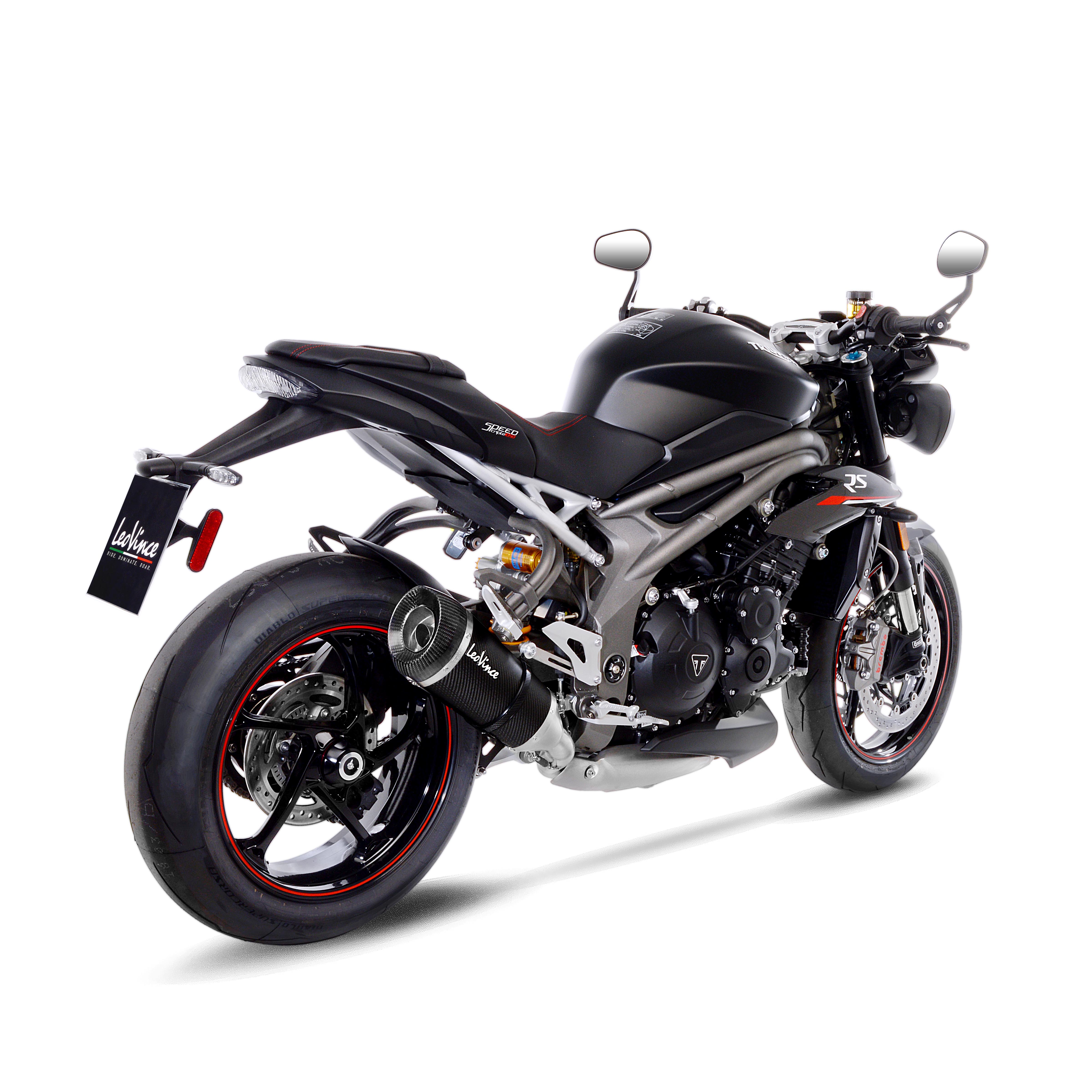 LeoVince uitlaatsysteem Factory S, carbon, slip on voor Triumph Speed Triple 1050 RS / S (18-19)