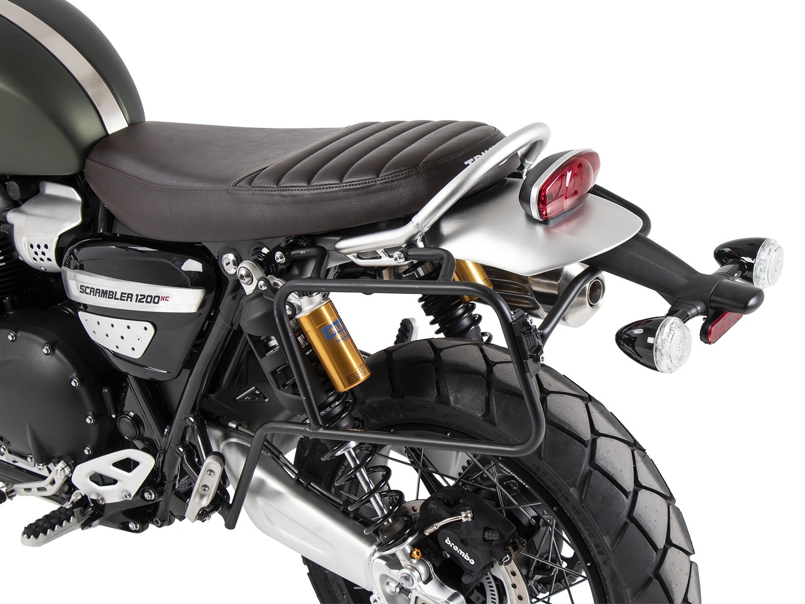 Zijtasdrager vast eenzijdig links zwart voor Triumph Scrambler 1200 XC (2019-)