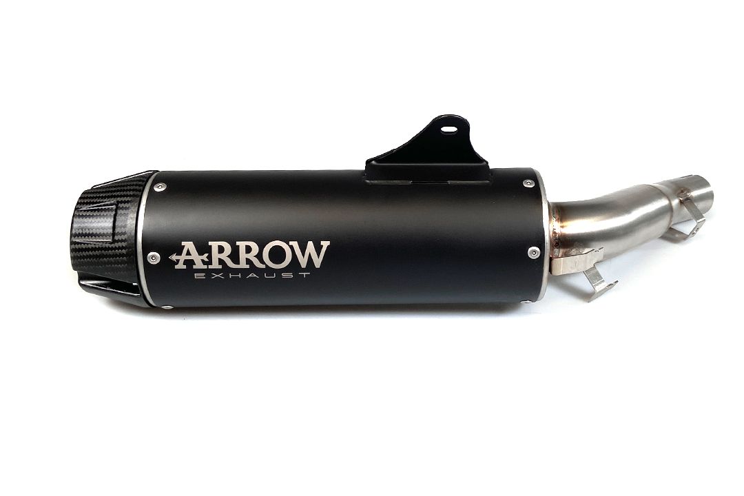 ARROW Uitlaat REBEL DARK Slip-On met eindkap van koolstofvezel voor Honda CMX 1100 Rebel (21-25)