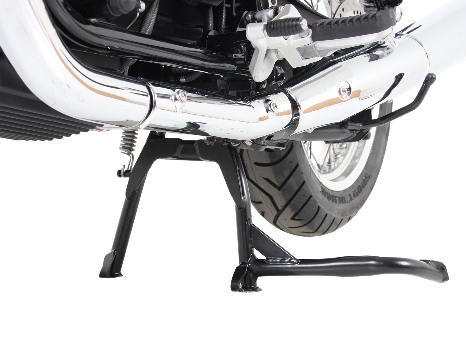 Hoofdstandaard zwart voor V 7 III stone/ special/ Anniversario/ Racer (Bj.17-)