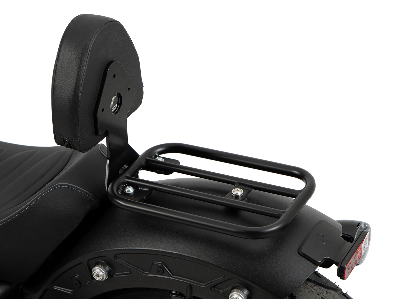 Bestuurdersrugleuning met vulling zwart voor Indian Scout Sixty Bobber (25-) Hepco & Becker