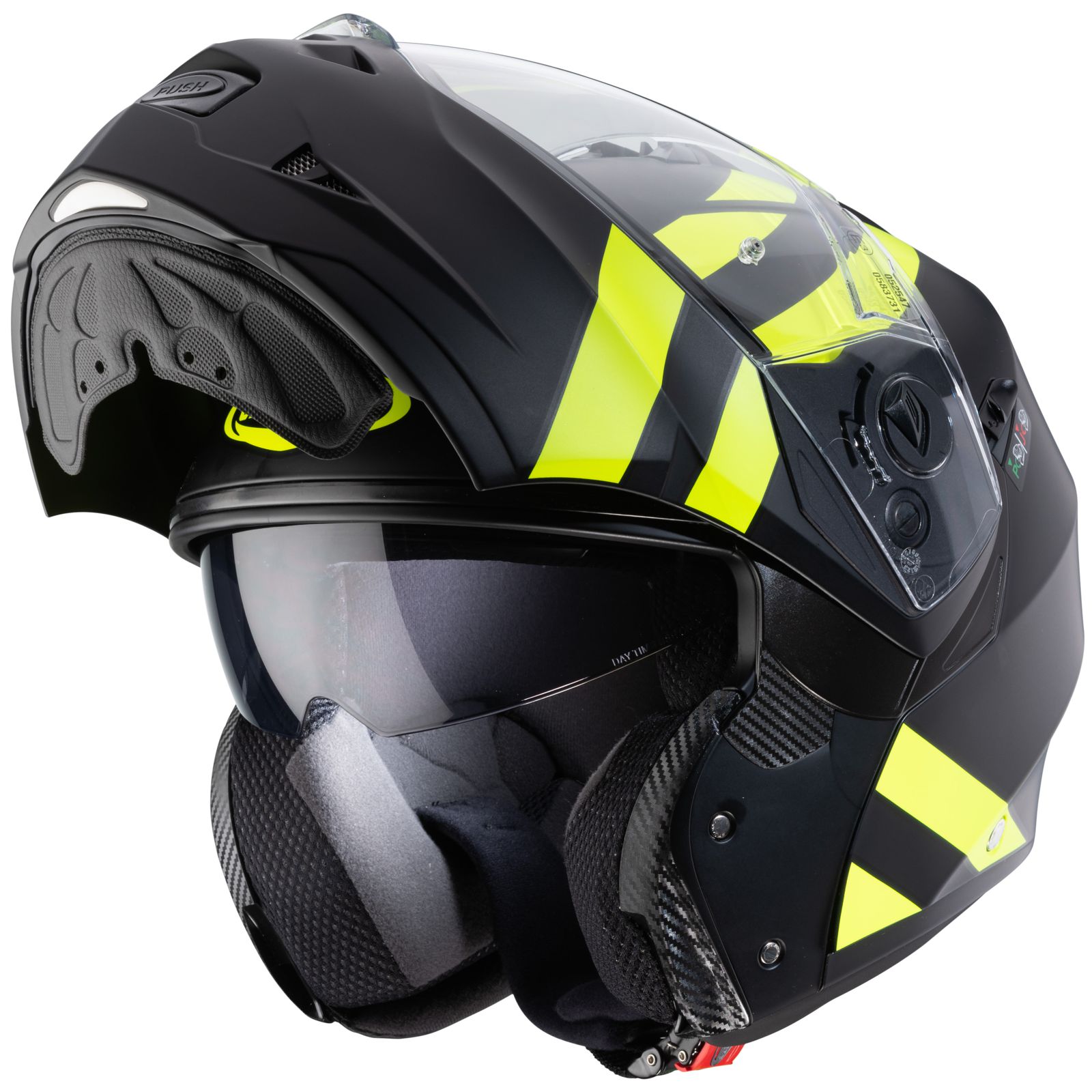 Caberg Duke II Superlegend helm, mat zwart/fluo geel