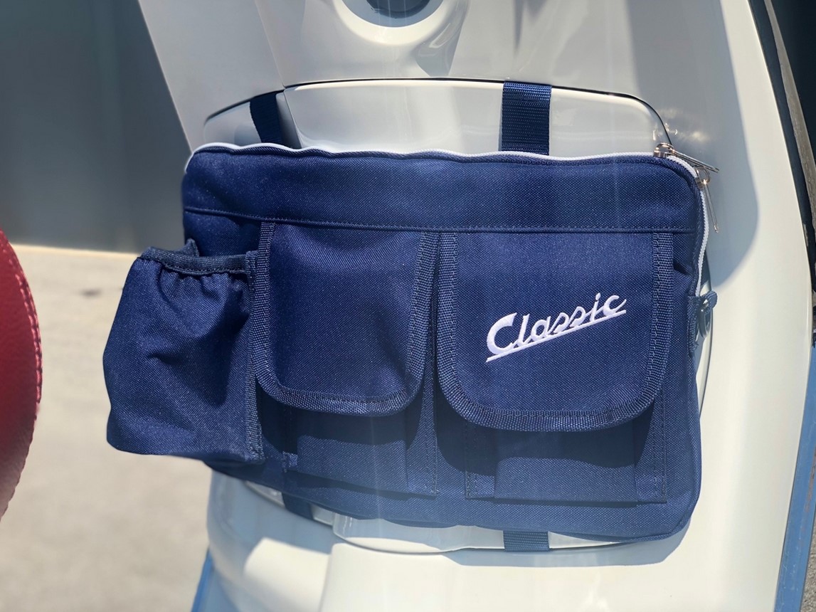 Classic"-tas voor bagageruimte/handschoenkastje Vespa - blauw, nylon