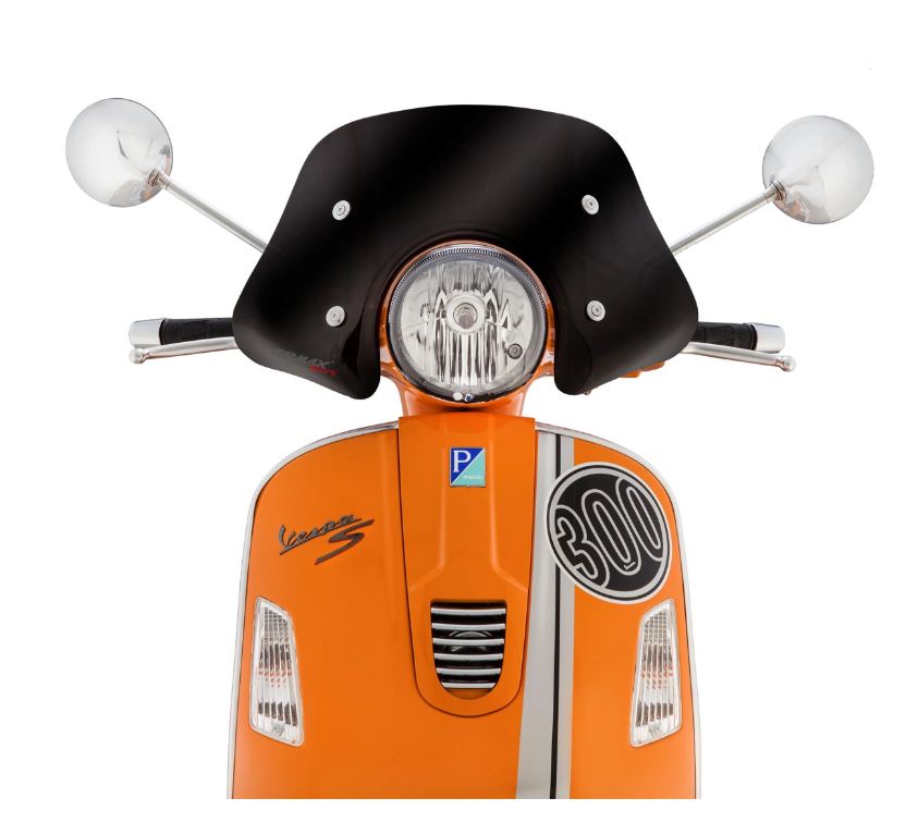Flyscreen ERMAX Piccolo voor Vespa GTS/GTS Super/GT/GT L (-'22), zwart getint