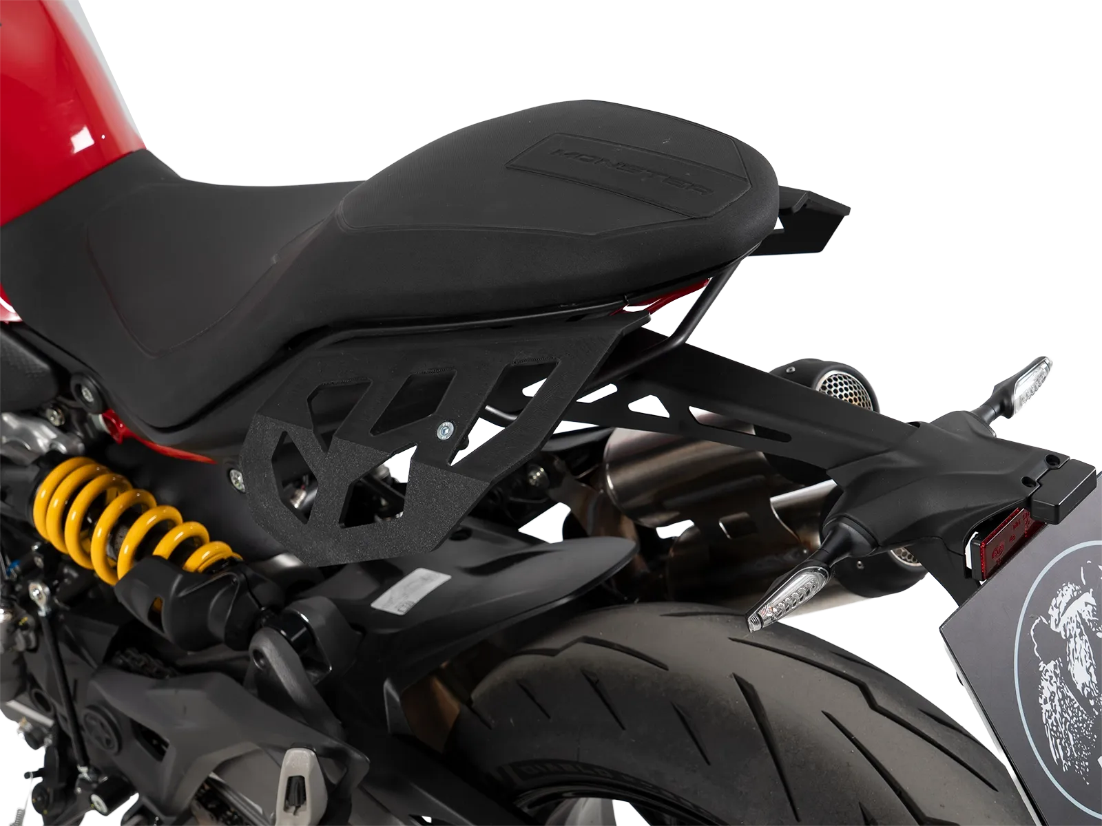 Afstandhouder Luggage Guard zwart voor Ducati Monster 890 / + (26-) Hepco & Becker