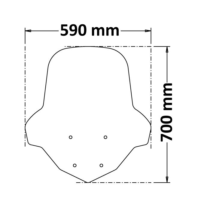 Doorzichtig windscherm voor Yamaha NMAX (21-24)