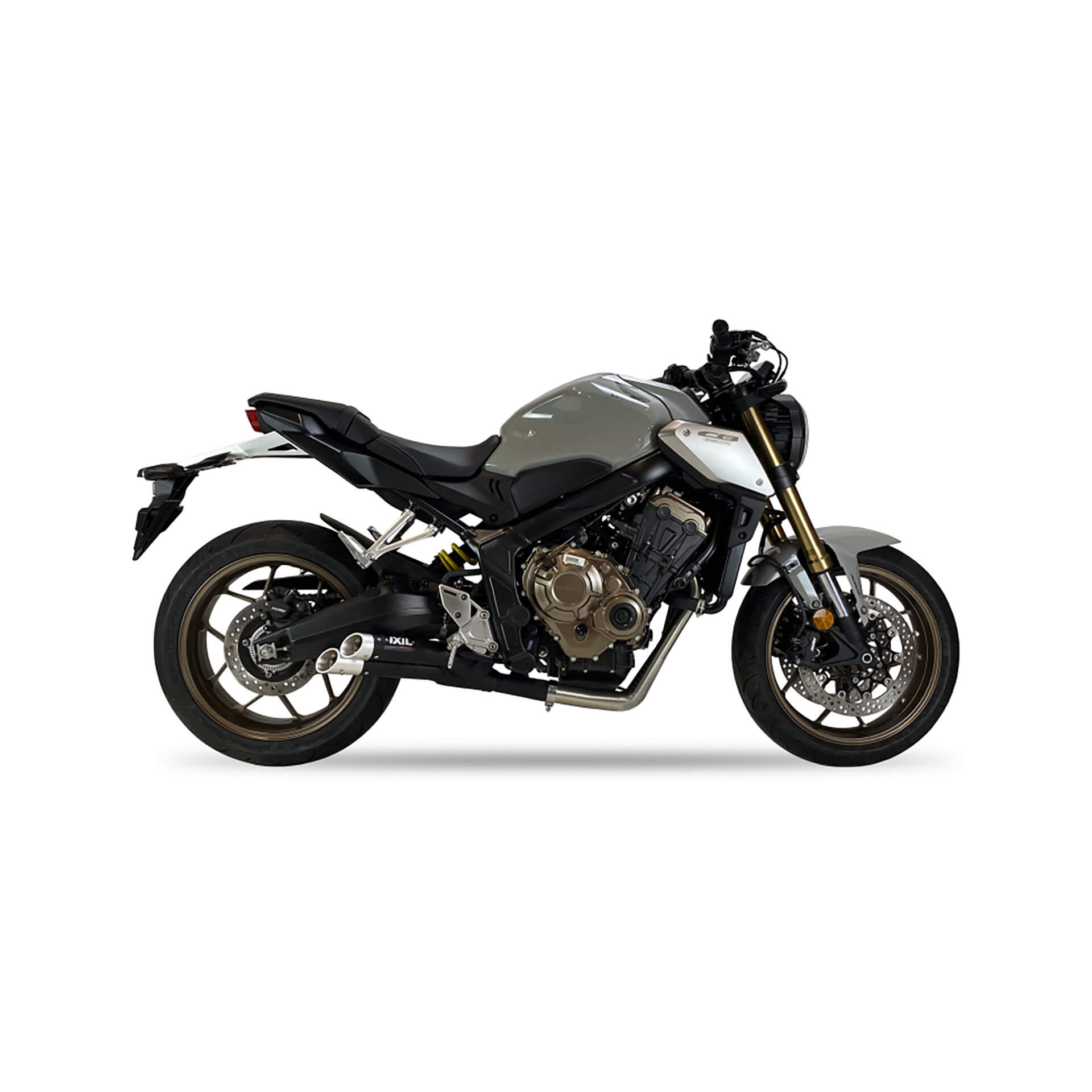 IXIL Hyperlow XL compleet systeem Honda CB 650 R /CBR 650 R, roestvrij staal zwart, E-keur, Euro5