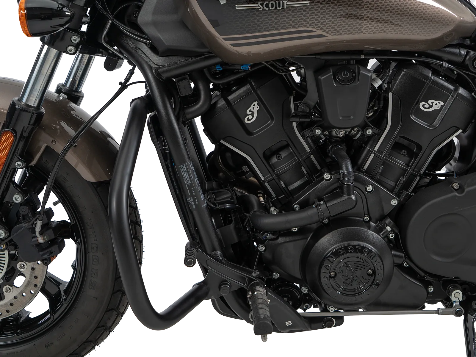 Motorbeschermer zwart voor Indian Scout Bobber 1250 (25-) Hepco & Becker