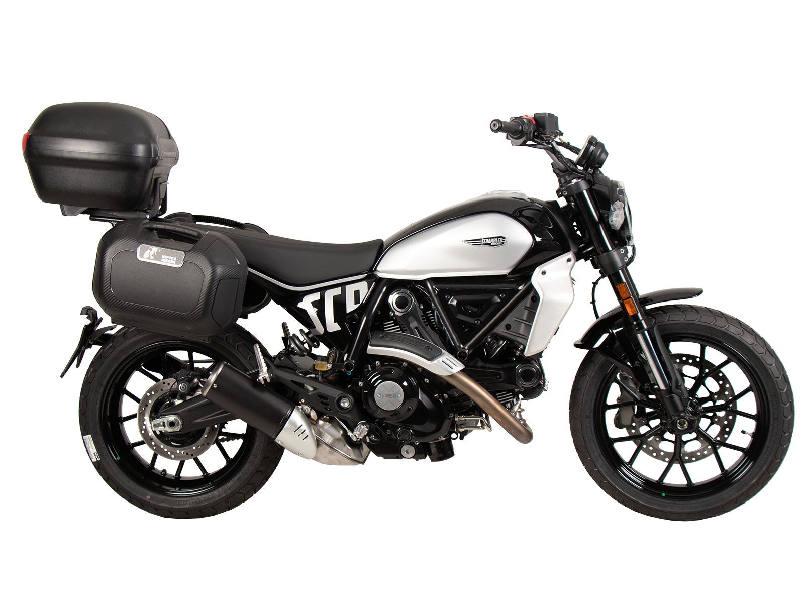 Aluminium topkoffer zwart voor Ducati Scrambler 800 Icon (23-) Hepco & Becker