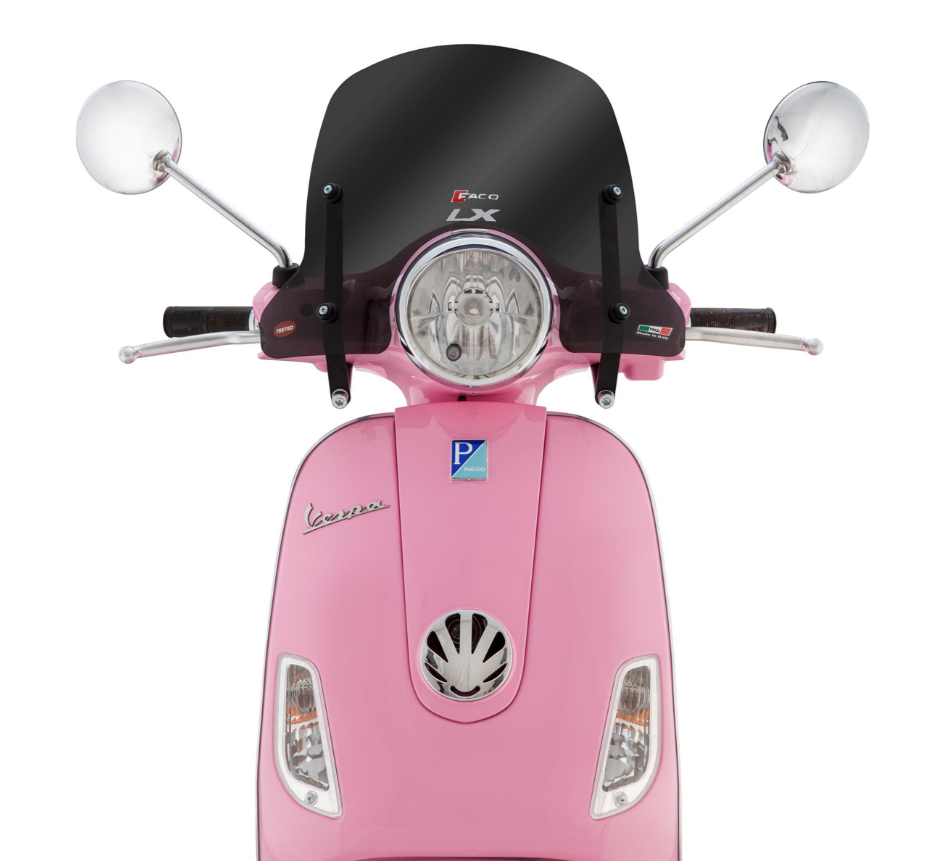 Voorruit FACO halfhoog voor Vespa LX 50-150cc, getint