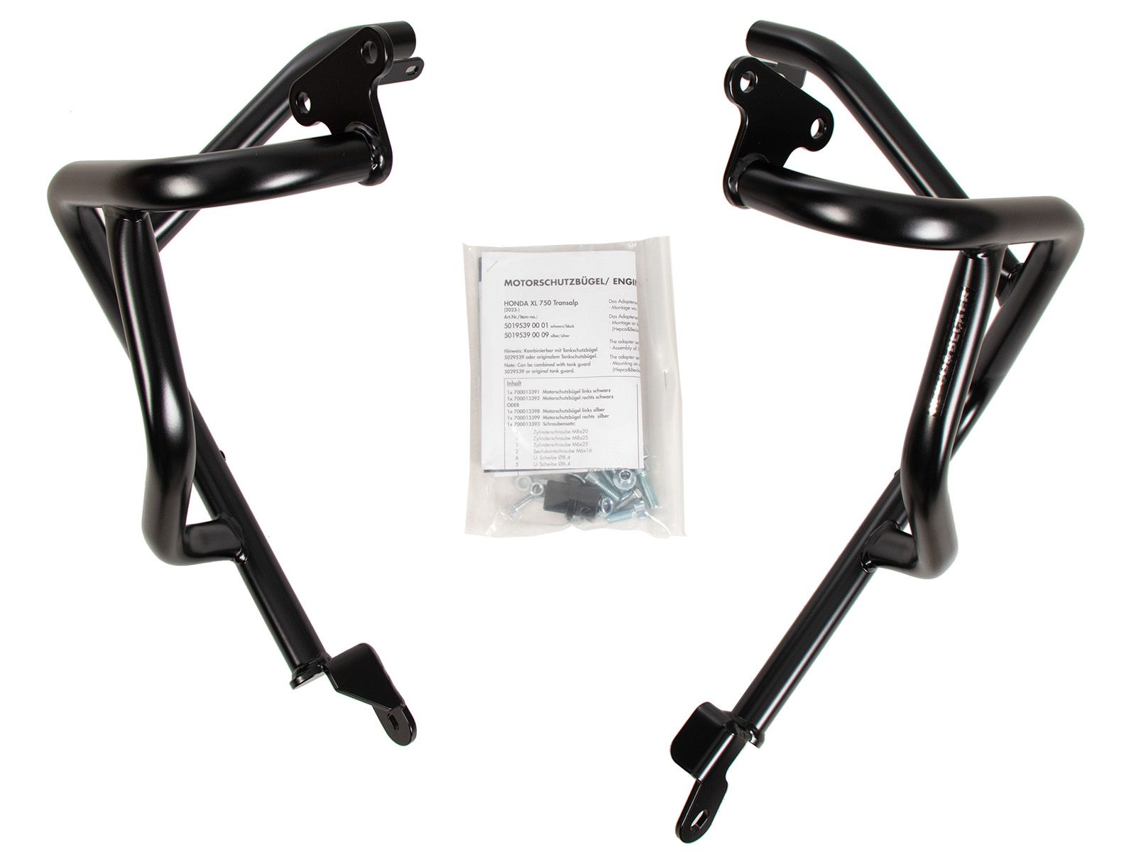Motorbeschermer zwart voor Honda XL 750 Transalp (25- ) Hepco & Becker