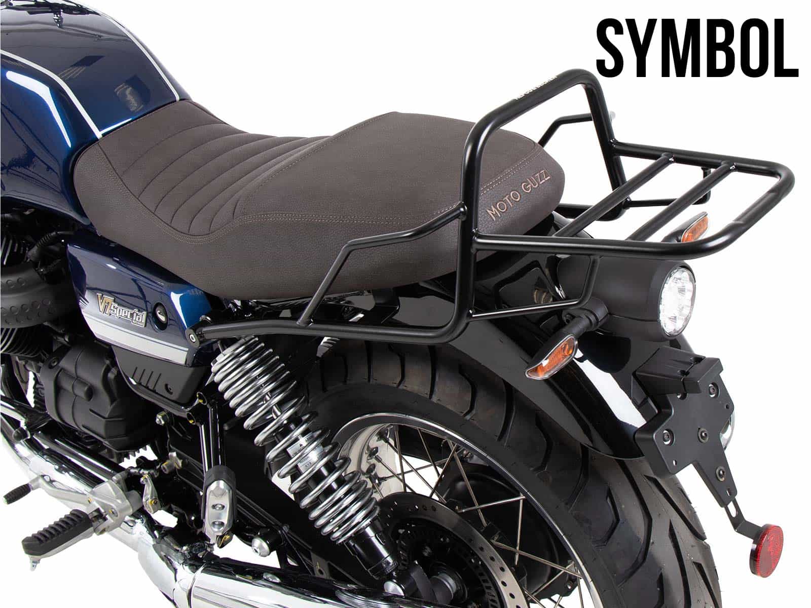 Buisvormige bagagedrager topkoffer chroom voor Moto Guzzi V7 850 Special/Stone/Centenario (21-24)
