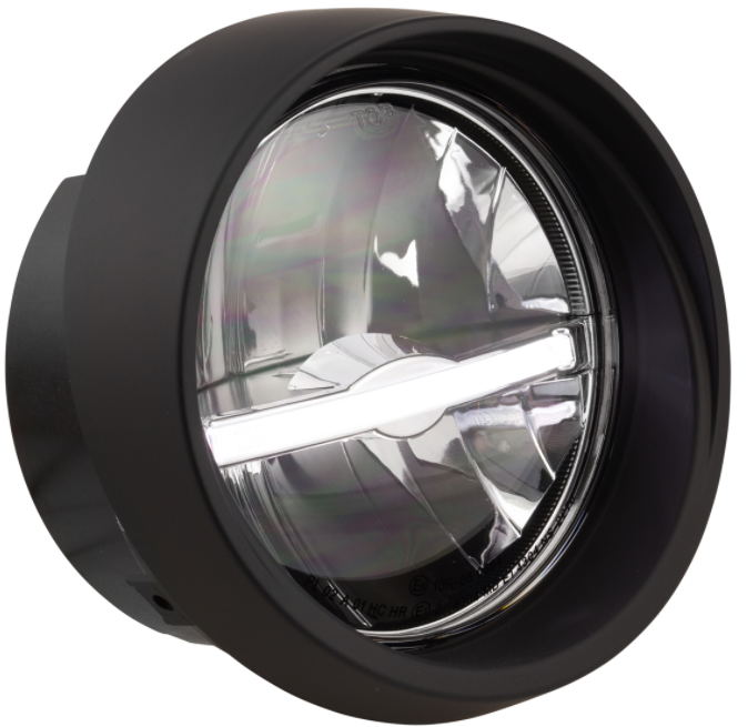 Koplamp LED voor Vespa Primavera 50-150cc 2T/4T (-'18), mat zwart