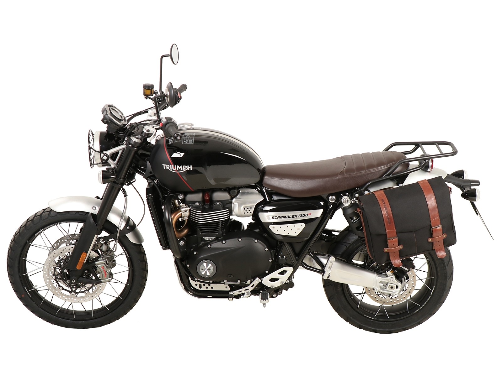 Zijstang enkelzijdig links zwart C-Bow voor Triumph Scrambler 1200 XC (2019-)