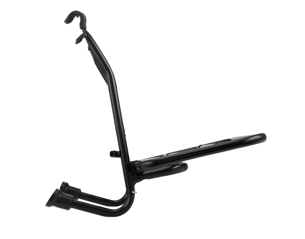 Bagagerek vooraan voor Vespa PX 80-200cc, opvouwbaar, zwart