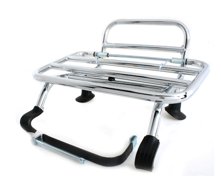 Bagagerek vooraan voor Vespa GTS/GTS Super/GTV/GT 60/GT/GT L 125-300cc, opvouwbaar, chroom