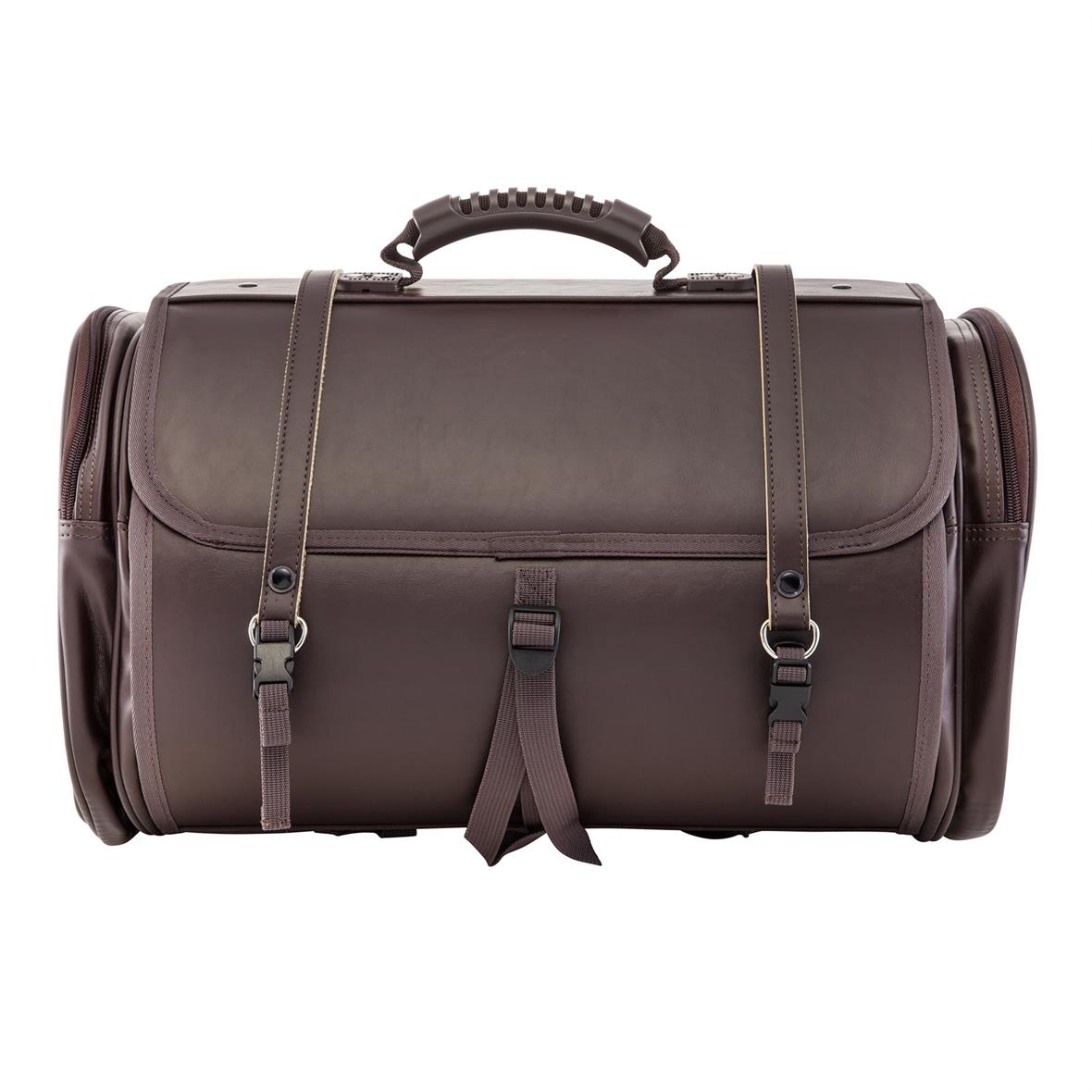 Classic" grote tas voor bagagedrager voor Vespa - donkerbruin, kunstleer