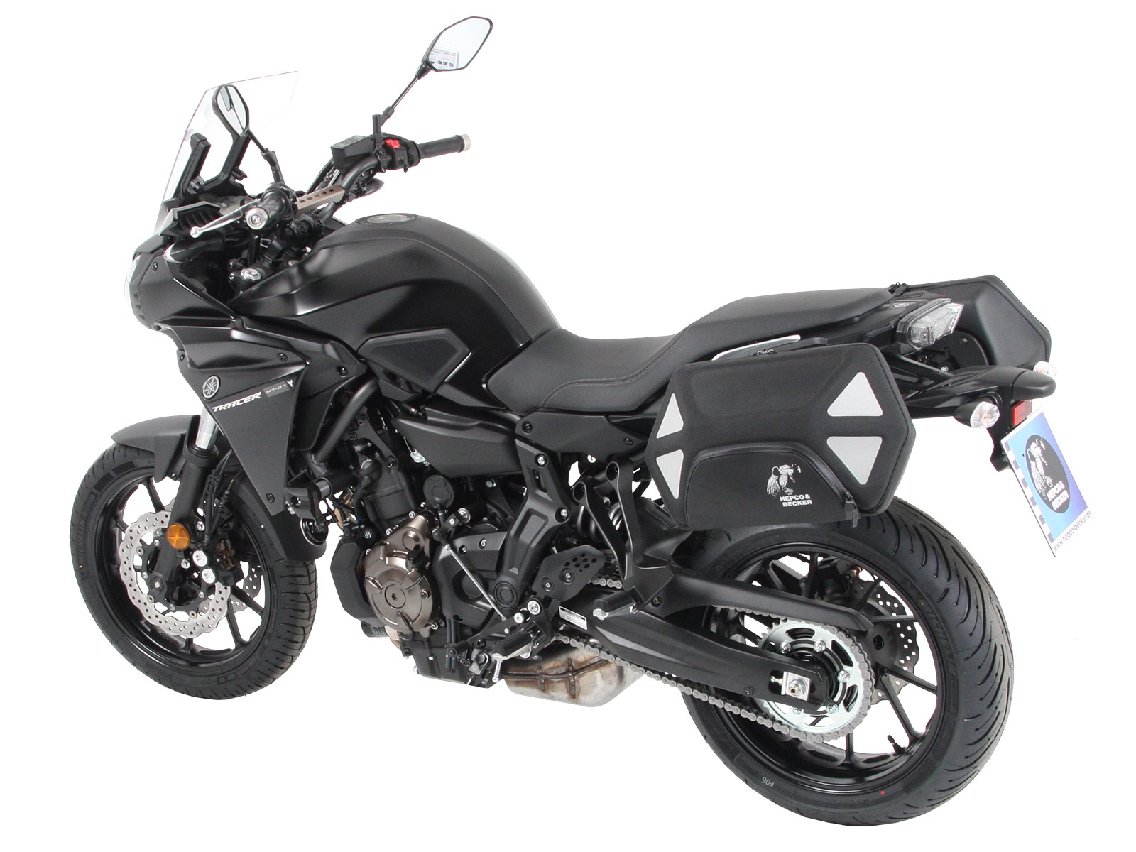 C-Bow zijdrager zwart voor Yamaha Tracer 700 / Tracer 700 GT (Bj.16-) Hepco & Becker