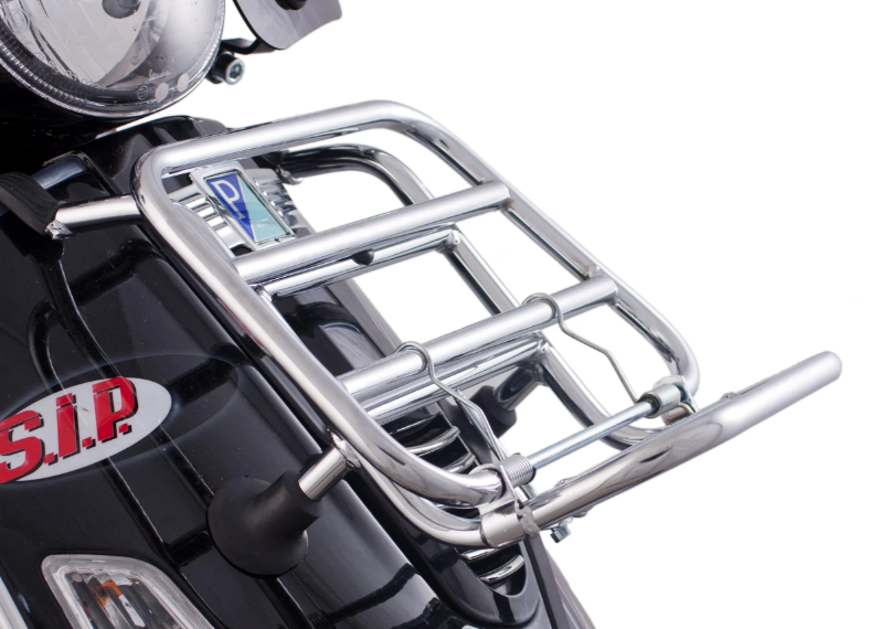 Cascade siervleugel voor vierkant PIAGGIO-embleem, Mark I, voor Vespa, kunststof, chroom