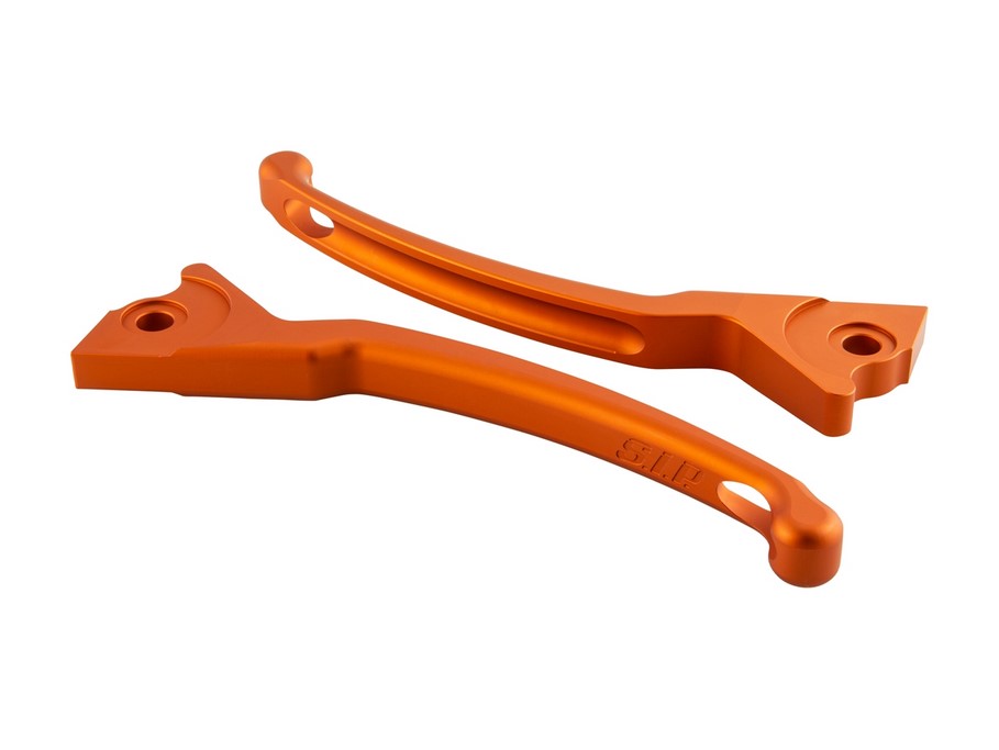 Sport hendelset rem voor Vespa, rechts en links, mat oranje