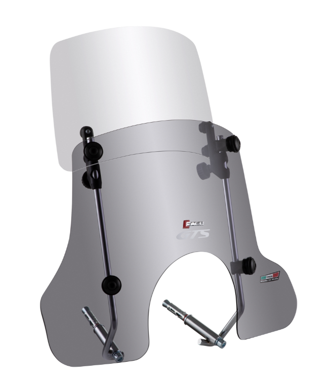 Windscherm FACO "Twin-Screen" voor Vespa GTS /GTS Super 125/300cc (`23-), getint