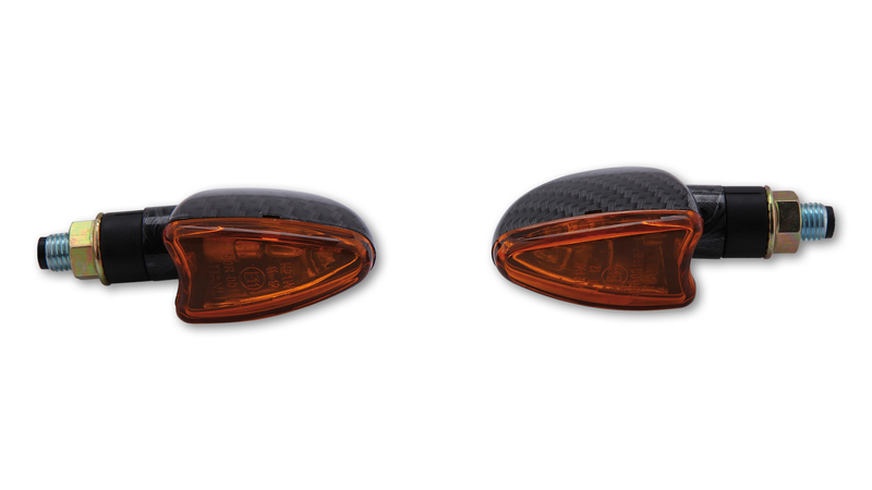 HIGHSIDER Smart Arrow lampen Mini richtingaanwijzerbehuizing carbon / lens oranje (paar), voor & achter