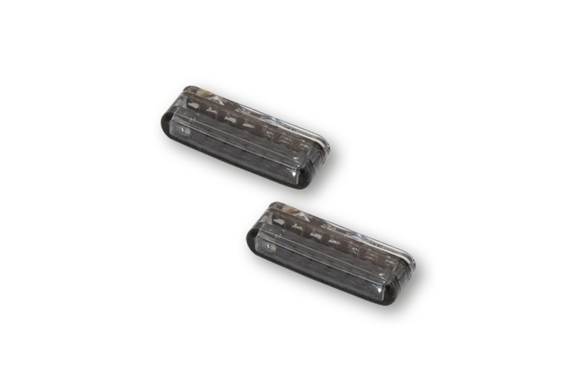 HIGHSIDER Smart Shorty LED 3in1 knipperlicht/achterlicht combinatie module lens smoke grijs (paar), achter