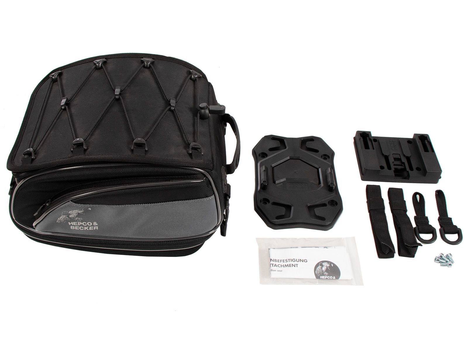 Achtertas Street zwart incl. Seatpad Basic Hepco & Becker