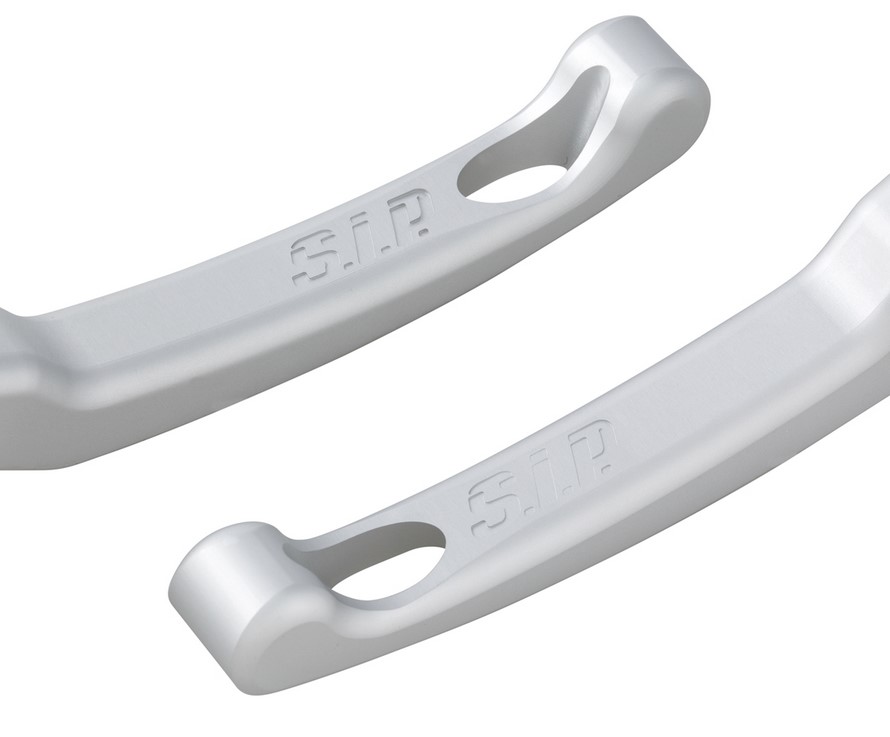 Sport remhendelset Shorty voor Vespa, rechts en links, zilver mat