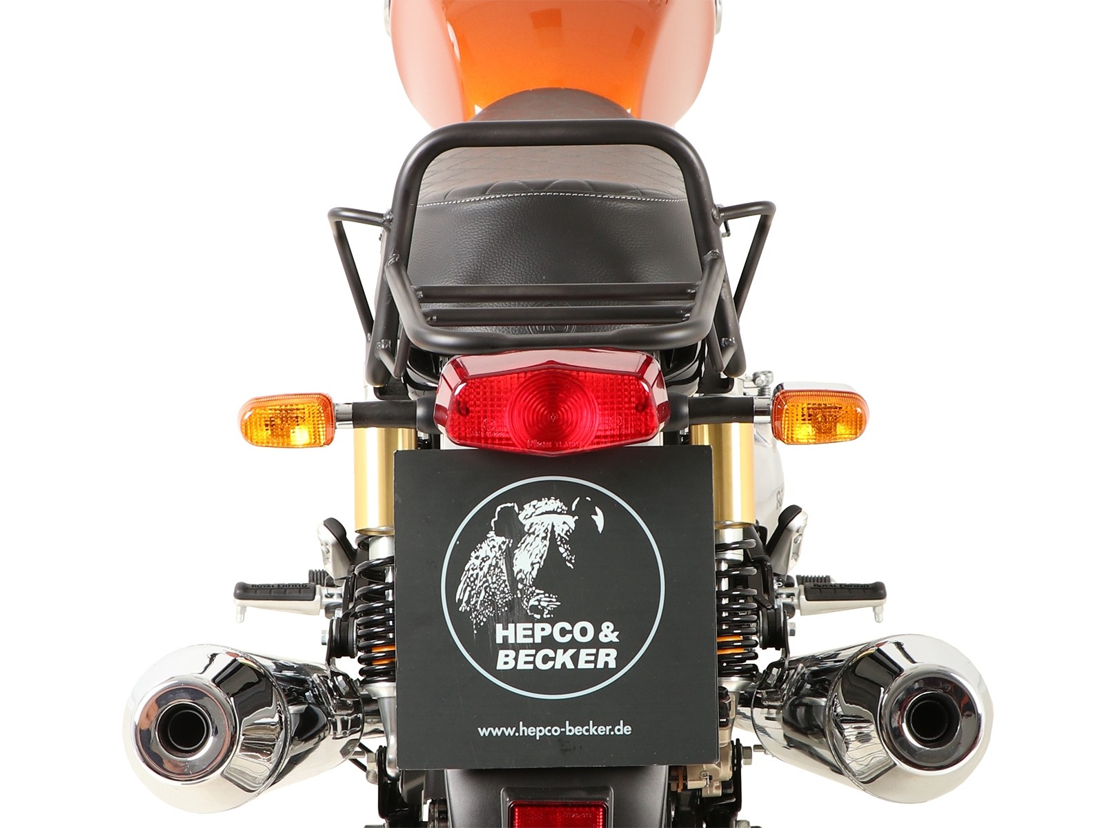 Buis bagagebrug topkofferdrager zwart voor Royal Enfield Interceptor (2018-)