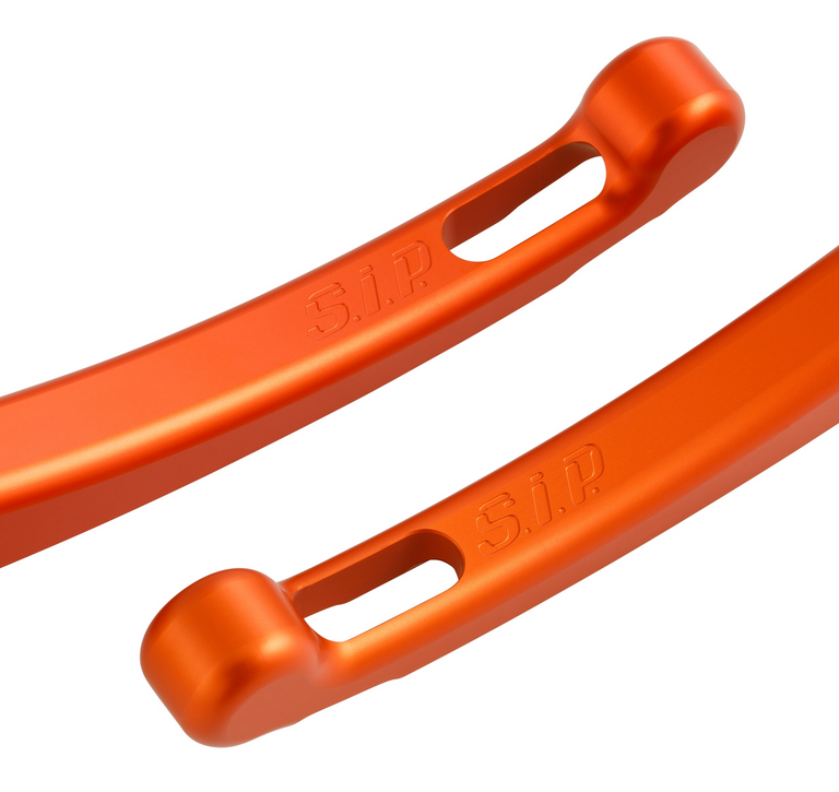 Sport hendelset koppeling/rem voor Vespa PX 125-200ccm, HBZ Grimeca, rechts/links, oranje mat