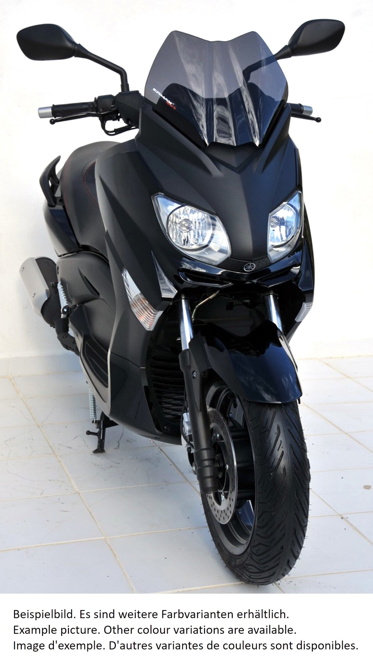 ERMAX Sport windscherm voor Yamaha X-MAX 125 /250 (10-13), zwart