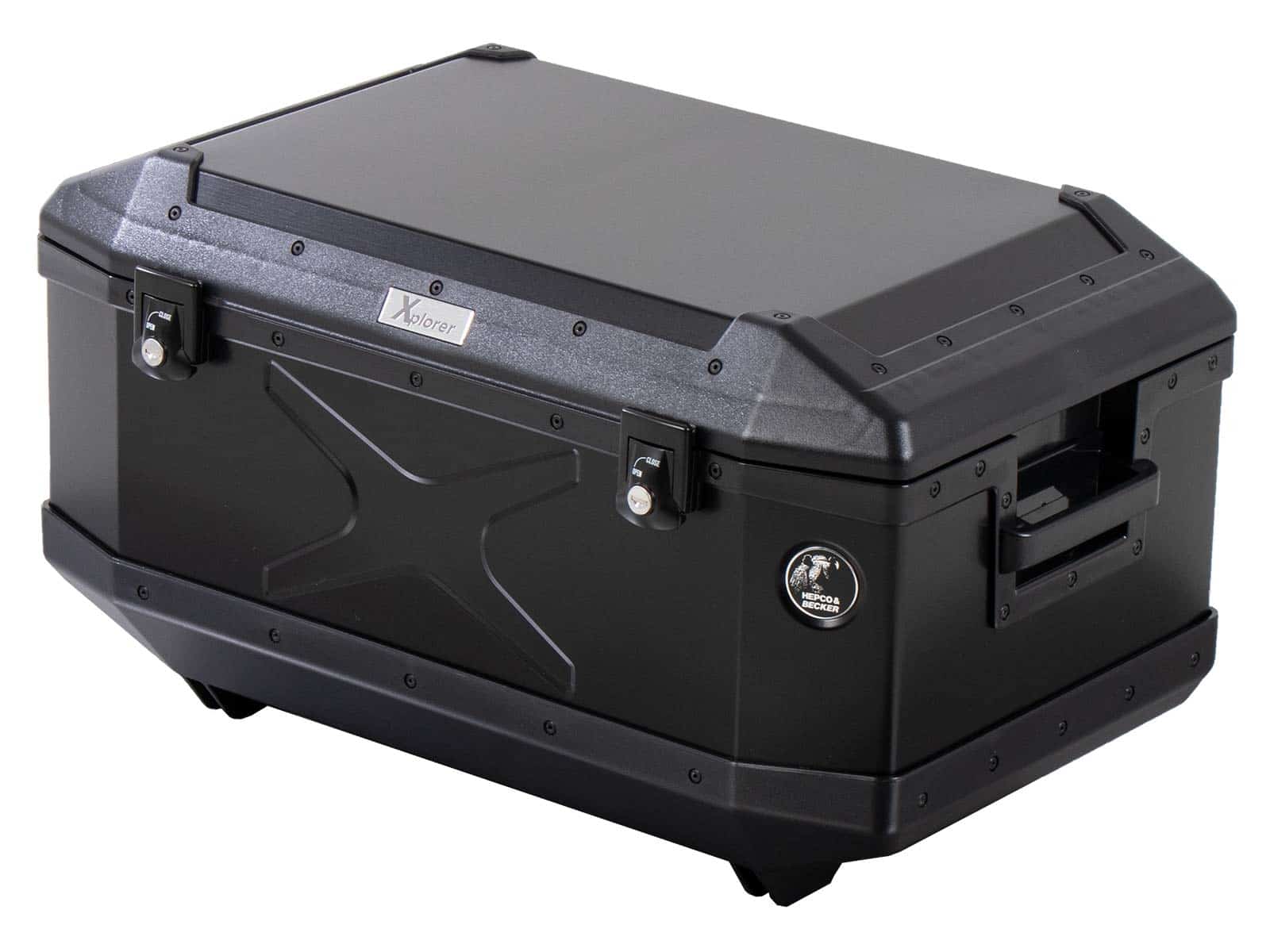Aluminium topkoffer Xplorer 60 liter zwart Hepco & Becker
