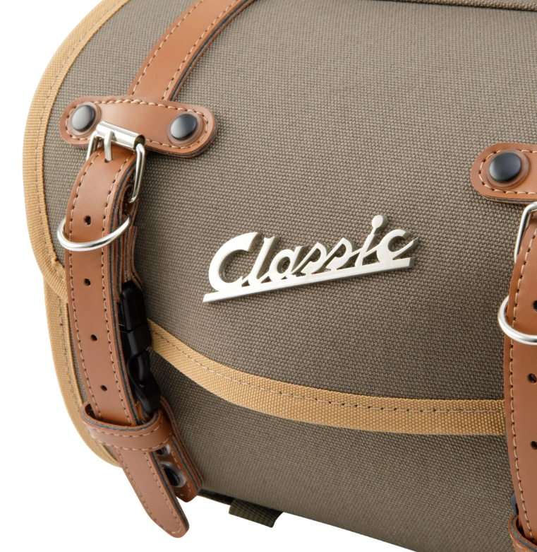 Tas "Classic" klein voor Vespa, canvas, olijfkleurig