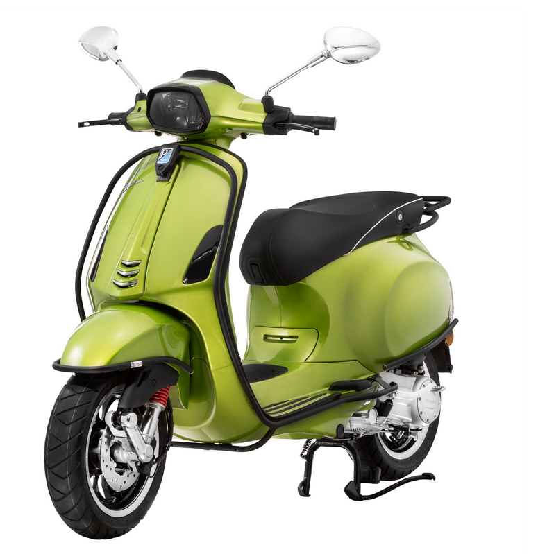 Bagagerek achteraan voor Vespa Primavera /Sprint /Elettrica 50-150ccm, mat zwart