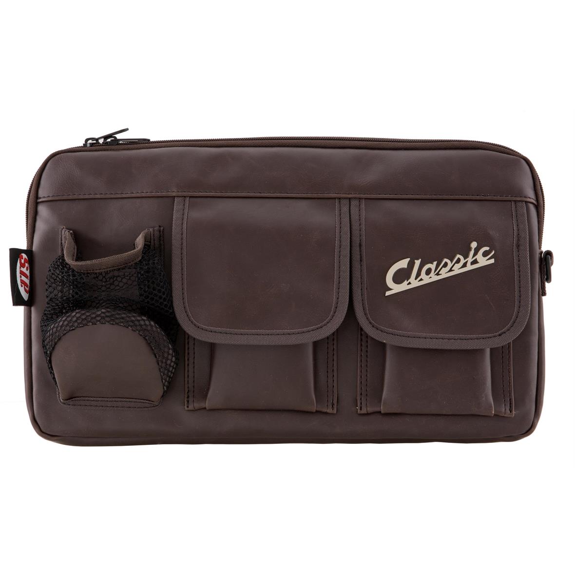Classic" tas voor bagageruimte/handschoenvak Vespa - bruin, imitatieleer