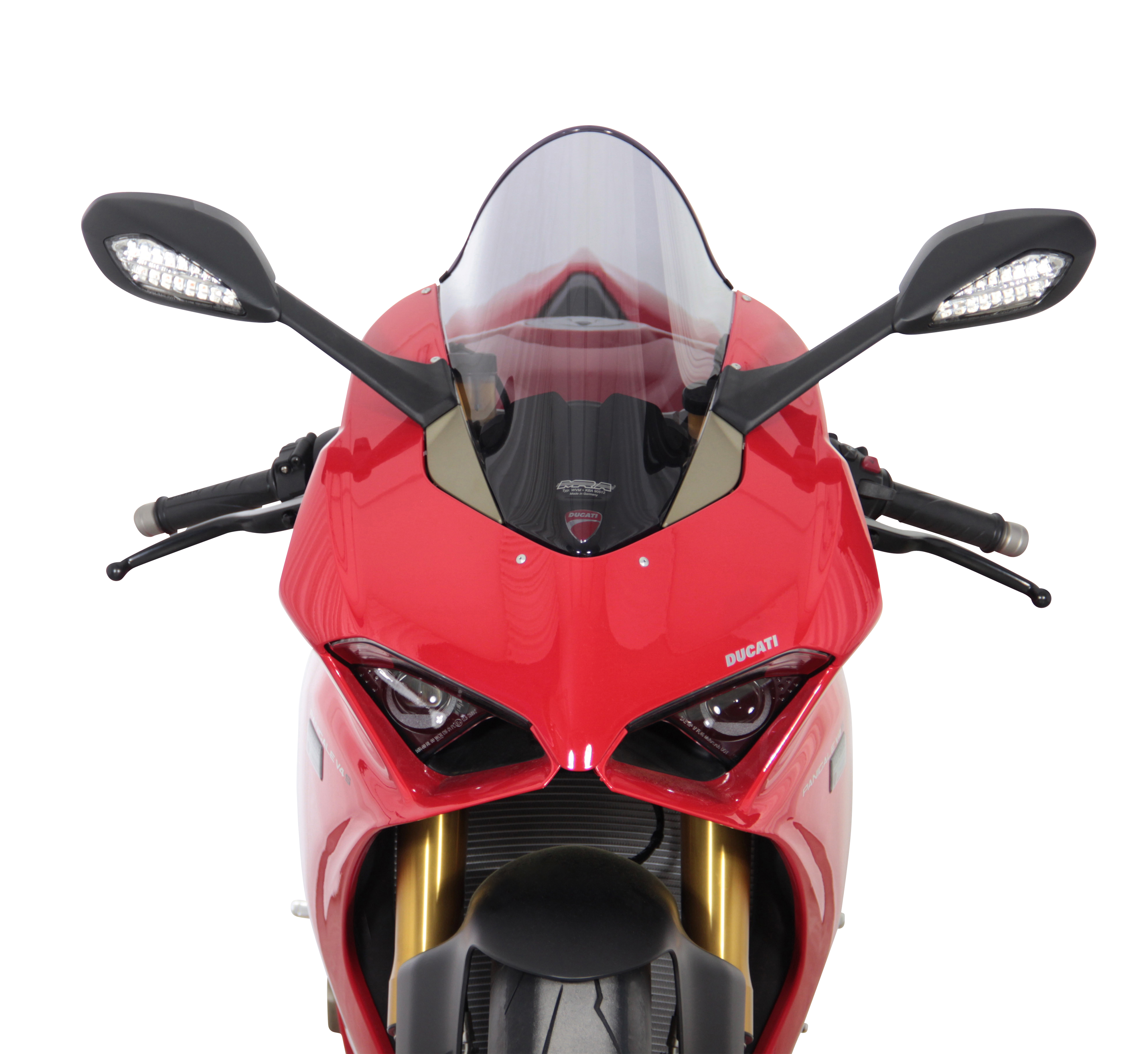 Racescherm "R" rookgrijs voor Panigale V4 /R /S Orignal MRA